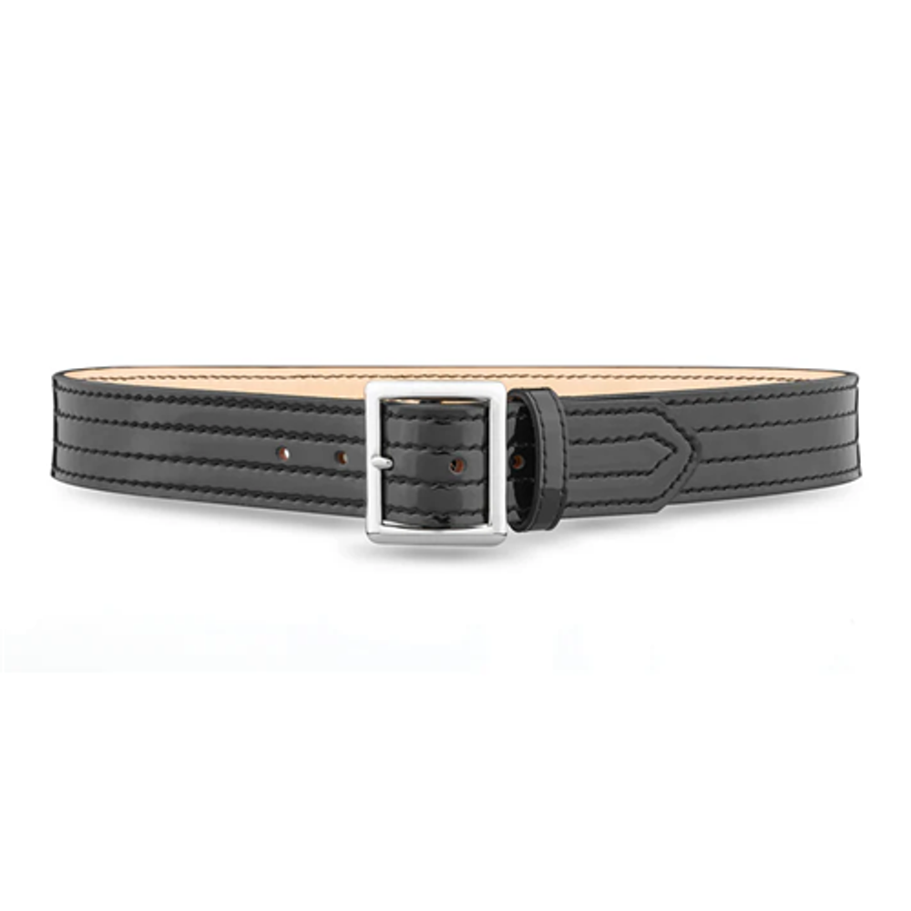 Dutyman 4631-46-9061 1-3/4"" Hi-Gloss Leather 4 Row Stitch Garrison Belt w/ Solid Brass/Nickel