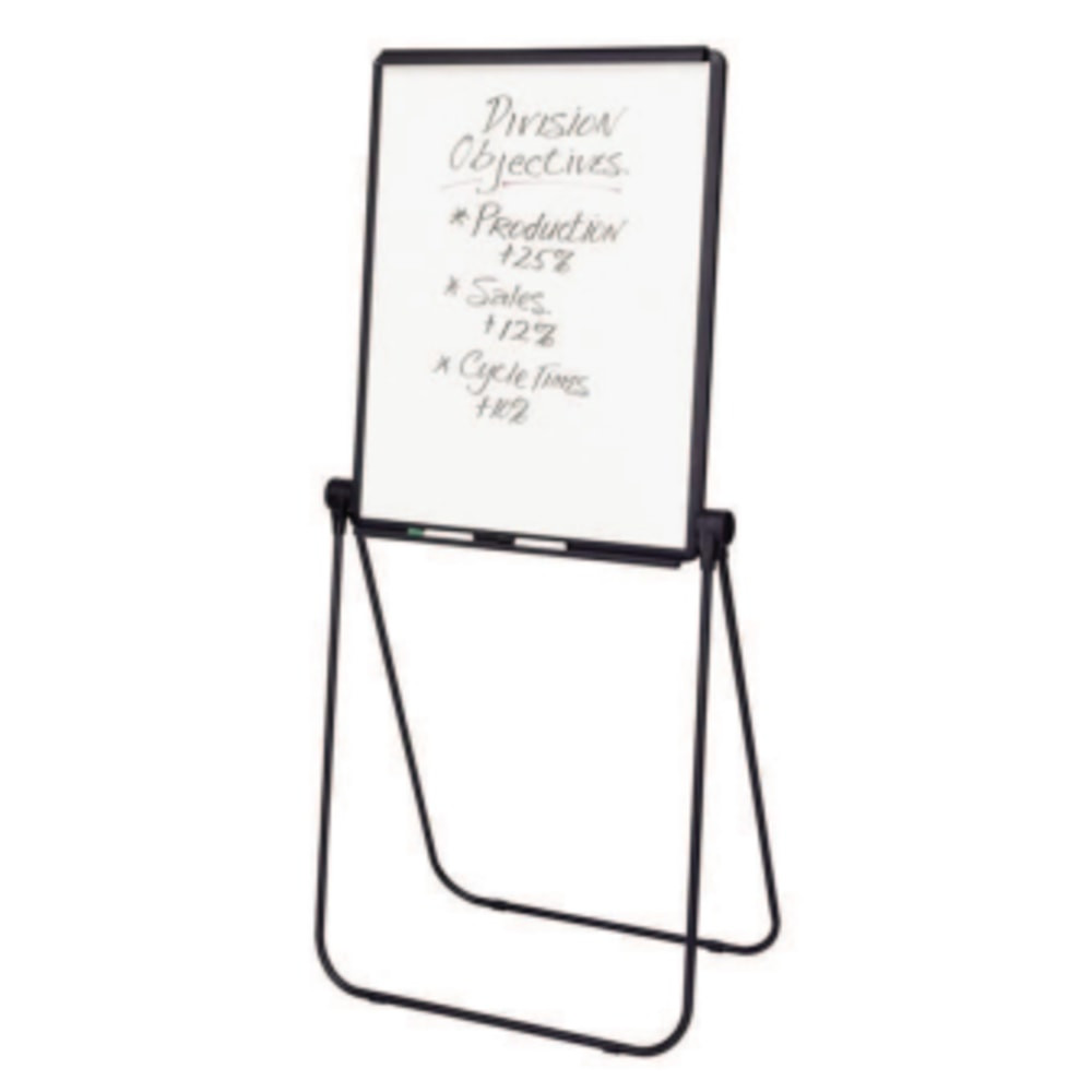 ACCO BRANDS USA, LLC 101EL Quartet Ultima Easel, Whiteboard/Flipchart, 27in x 34in, Reversible, Black Frame