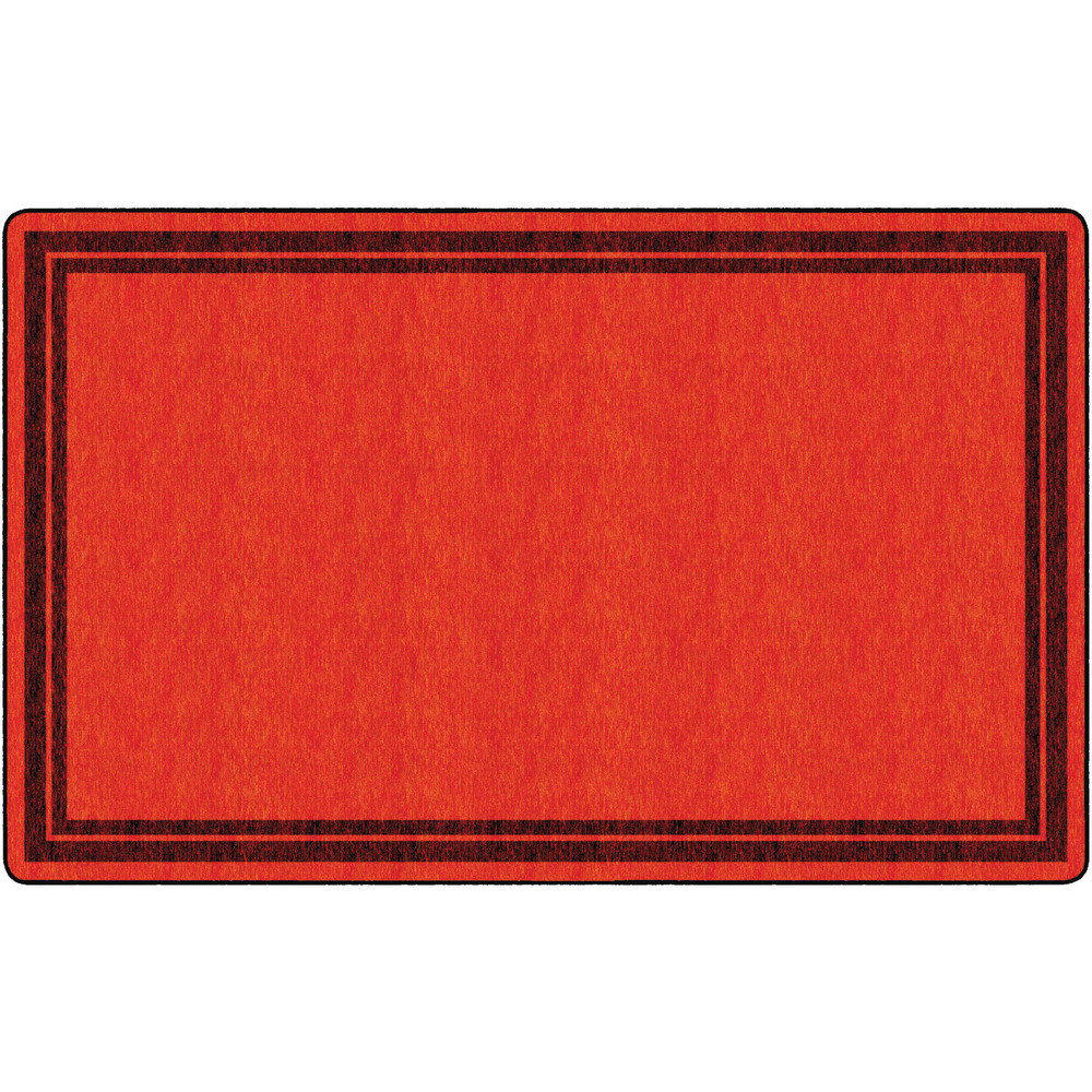 FLAGSHIP CARPETS FE424-44A  Double-Border Rectangular Rug, 90in x 144in, Red