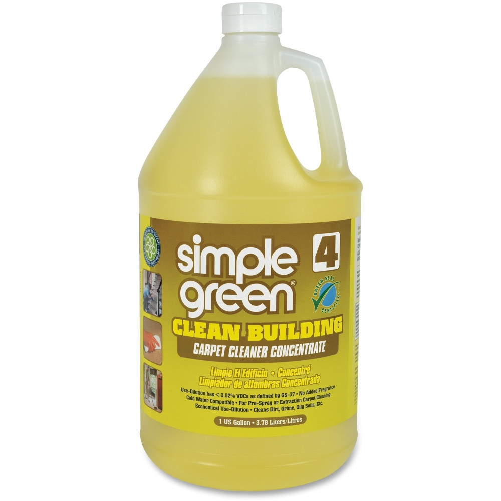SIMPLE GREEN 11201CT  Clean Building Carpet Cleaner Concentrate - Concentrate - 128 fl oz (4 quart) - 2 / Carton - Sand