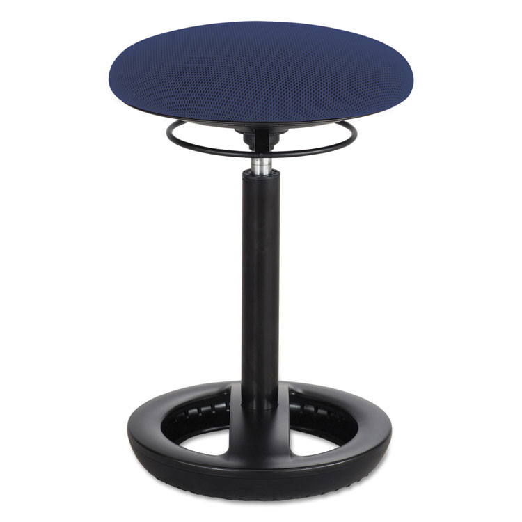 SAFCO PRODUCTS 3000BU Twixt Desk Height Ergonomic Stool, Supports Up to 250 lb, 22.5" Seat Height, Blue Seat, Black Base