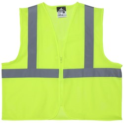 MCR Safety V2CL2MLZL Class 2 Mesh Lime Safety Vest