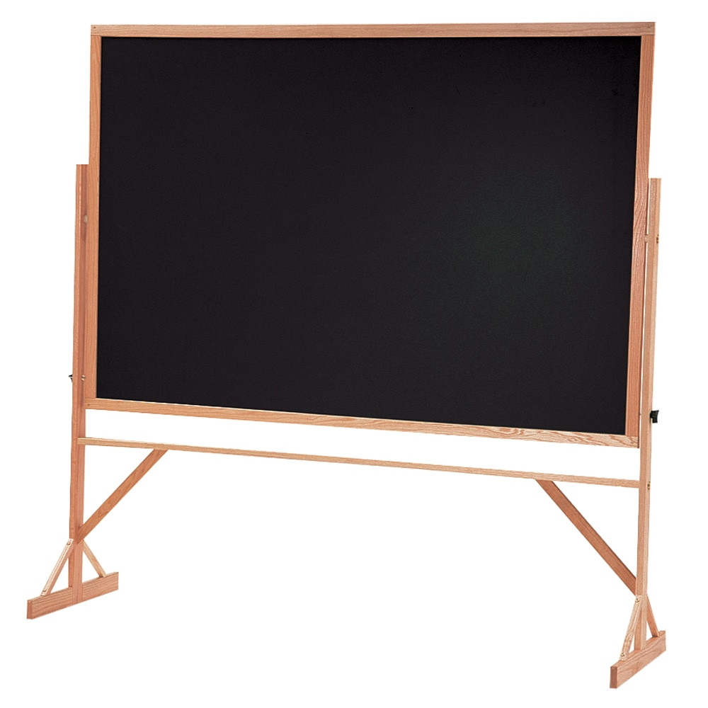 ACCO BRANDS USA, LLC WTR406-810 Quartet Reversible Easel Black Chalkboard, 48in x 72in, Oak Hardwood Frame