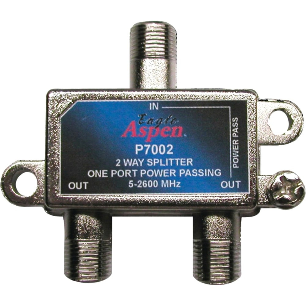 PRO BRAND INTERNATIONAL, INC. Eagle Aspen 500308  P7002 Signal Splitter - 2-way - 2.60 GHz - 5 MHz to 2.60 GHz