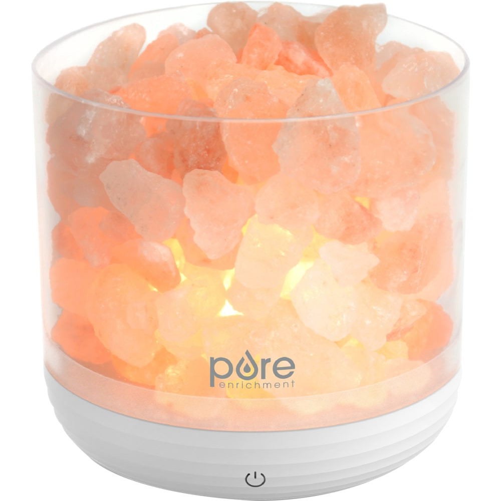 BEAR DOWN CONSULTING Pure Enrichment PEUSBSLT  PureGlow USB Salt Lamp, 4-3/8inH x 4-1/2inW x 4-1/2inL, Pink