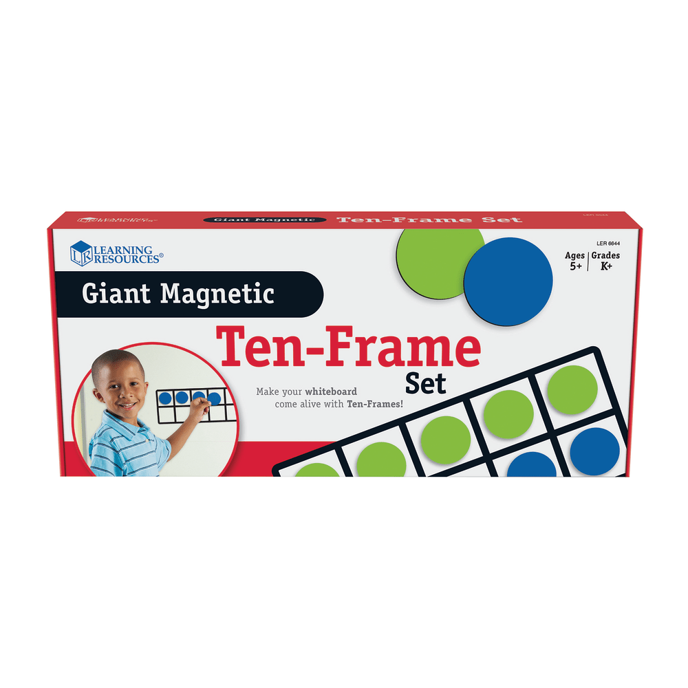 LEARNING RESOURCES, INC. Learning Resources LER6644  Giant Magnetic 10-Frame Set, 5in x 12 1/4in, Grades K - 9