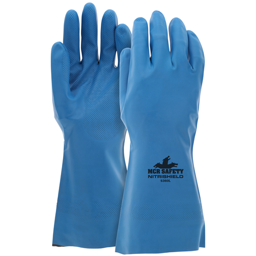 MCR Safety 5360XL Blue 15 mil Unl Metal Detect NBR