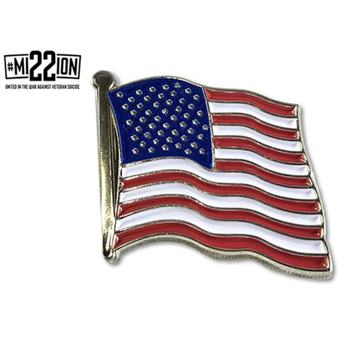 Thin Blue Line PIN-AM American Flag Pin