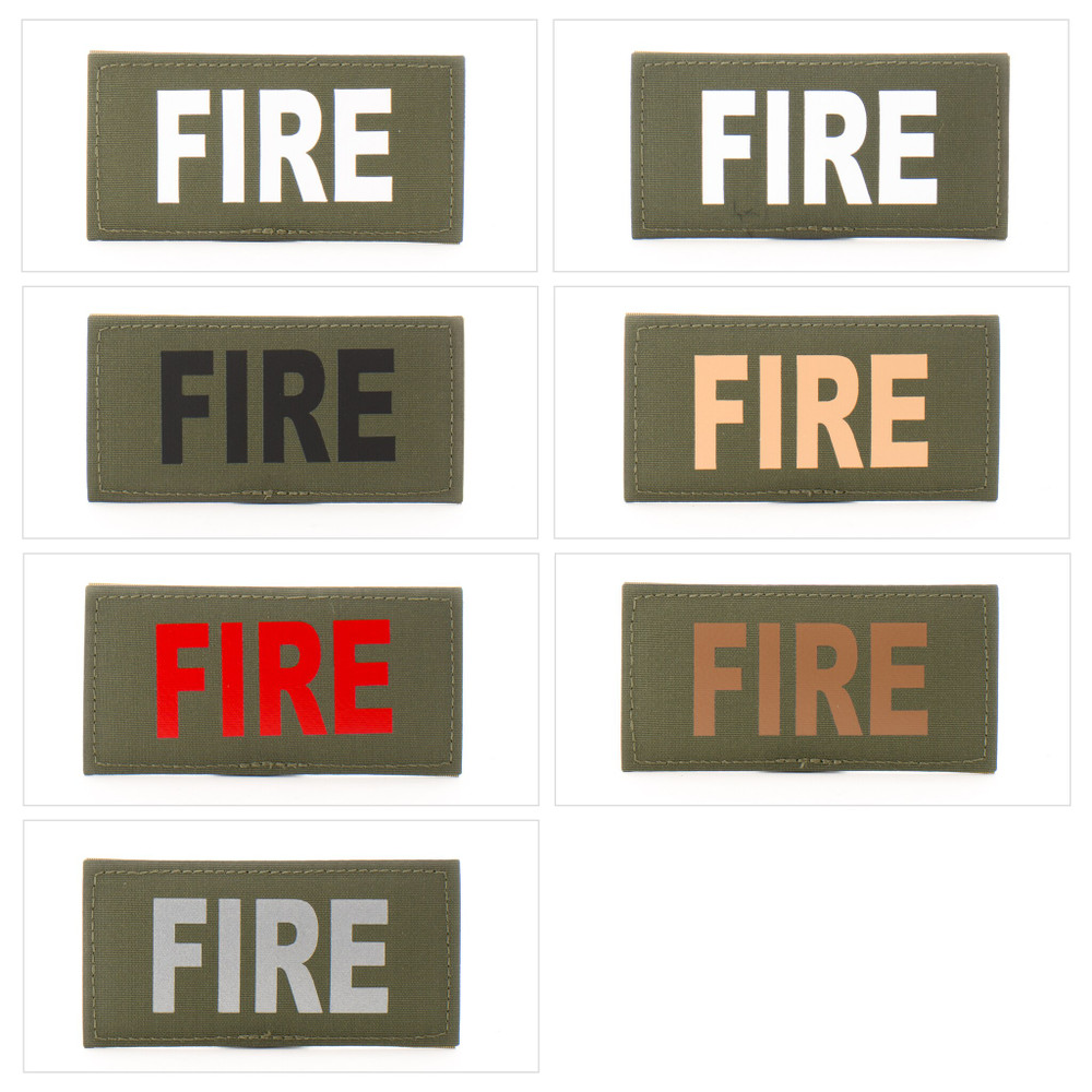 Eleven 10 E10-7001-FIRE-RGR/BRN 2x4 Med ID Patch