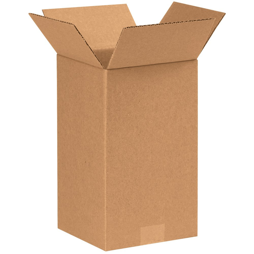 B O X MANAGEMENT, INC. Partners Brand 7712  Tall Corrugated Boxes, 7in x 7in x 12in, Kraft, Pack Of 25