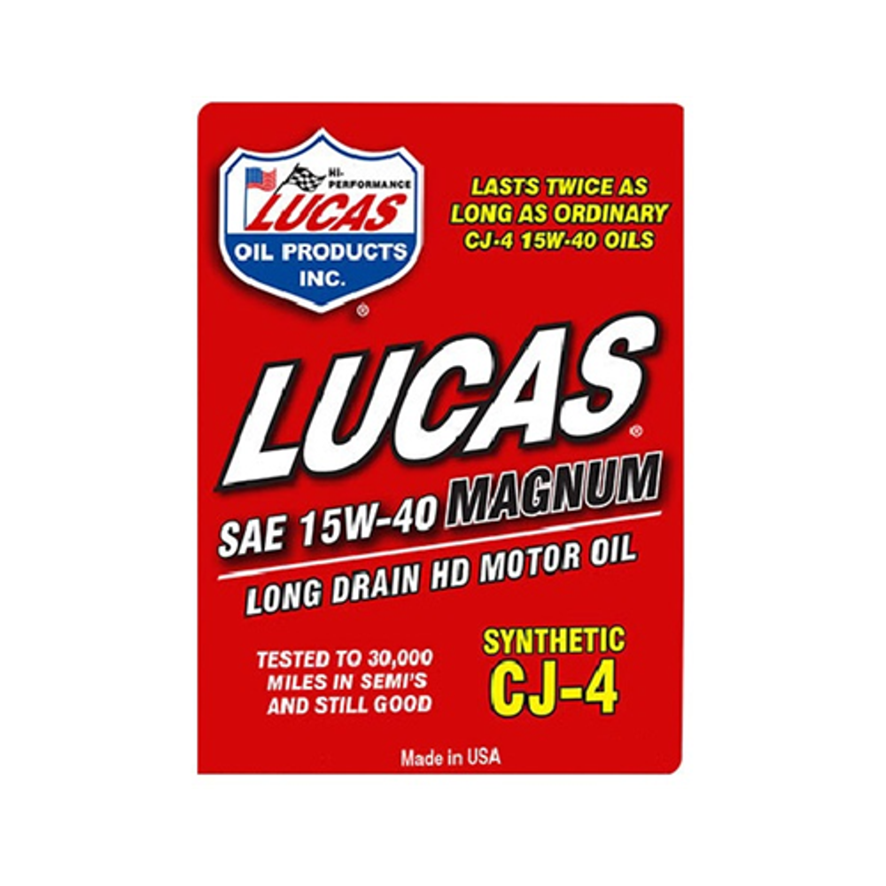 Lucas Oil 10317 SAE 15W-40 Magnum CJ-4 Long Drain Heavy Duty Motor Oil