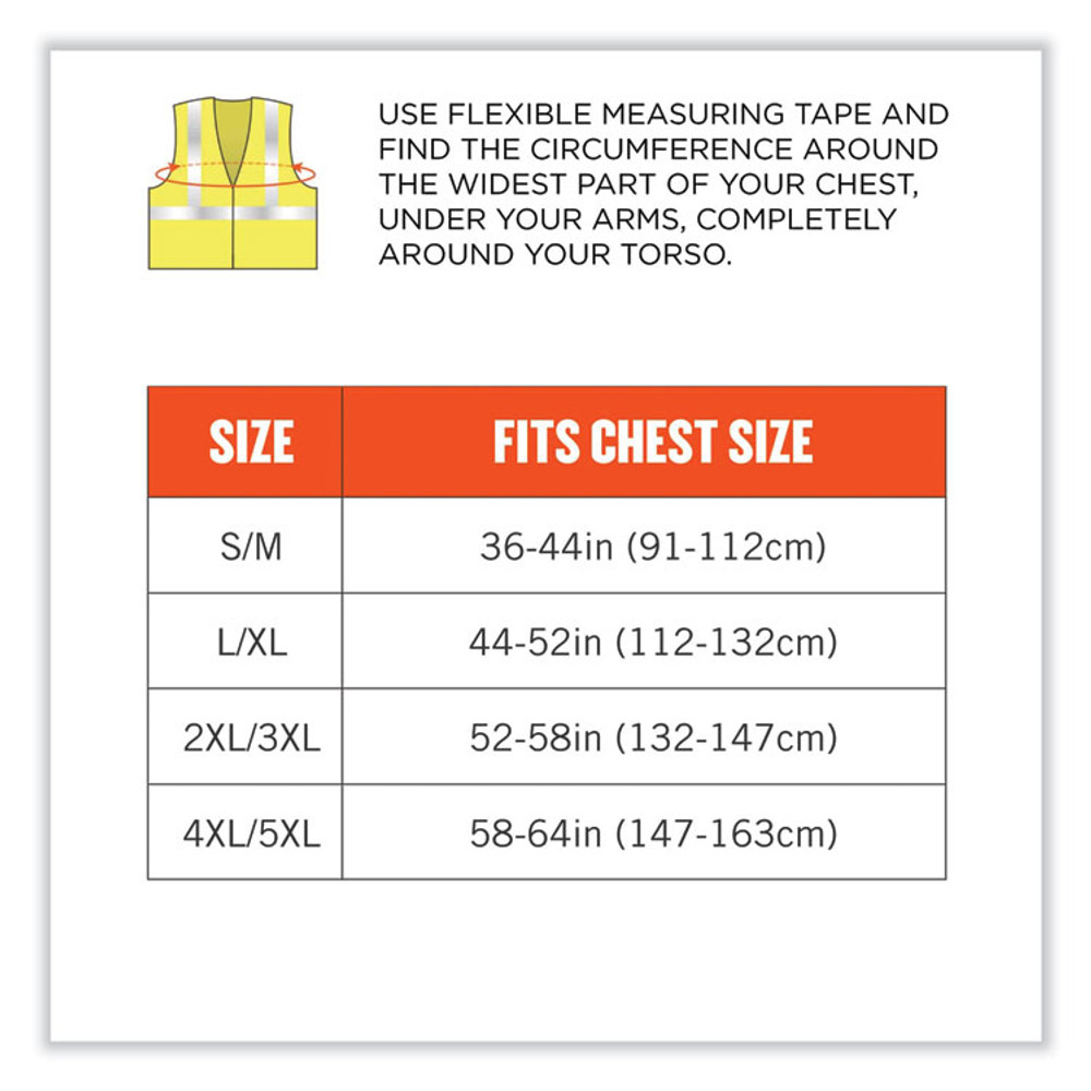 TENACIOUS HOLDINGS, INC. ergodyne® 21495 GloWear 8260FRHL Class 2 FR Safety Hook and Loop Vest, Modacrylic/Kevlar, Large/X-Large, Lime
