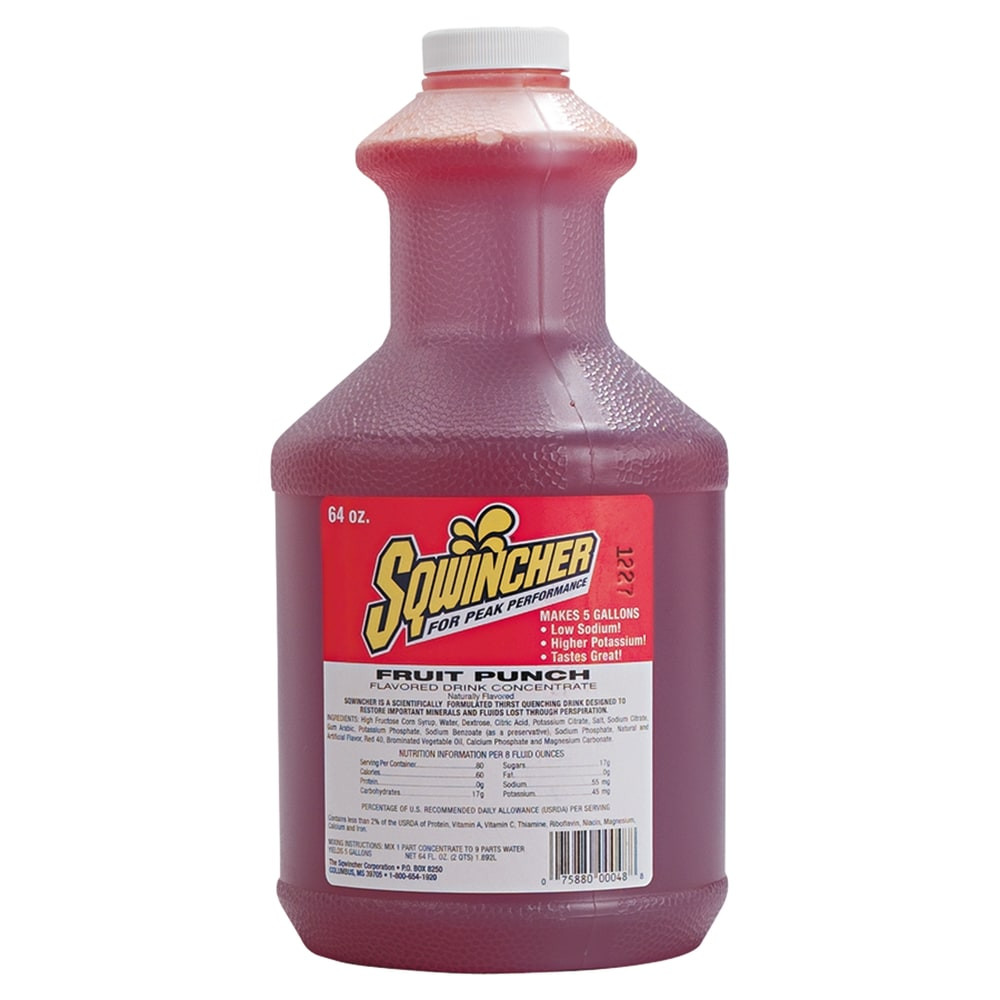 THE SQWINCHER CORPORATION Sqwincher 030325-FP  ZERO Liquid Concentrate, Fruit Punch, 64 Oz, Case Of 6