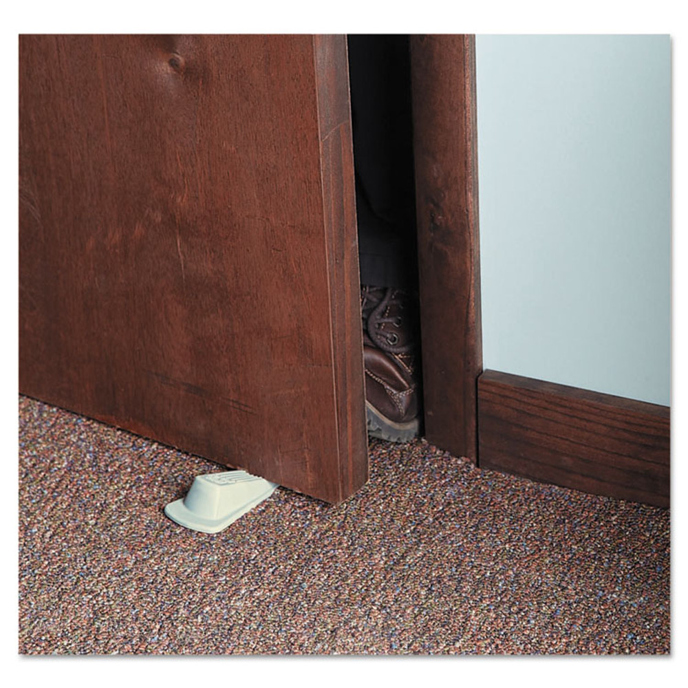 MASTER CASTER COMPANY 00975 Big Foot Doorstop, No Slip Rubber Wedge, 2.25w x 4.75d x 1.25h, Beige, 2/Pack