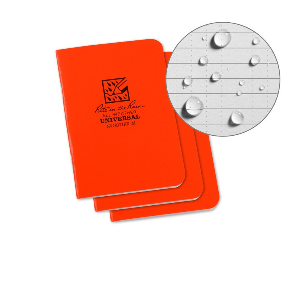 Rite in the Rain OR71FX Field-Flex Universal Stapled Notebook 4.625 x 7 - 3 Pack