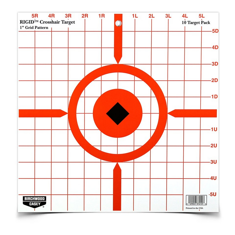 Birchwood Casey BC-37210 Rigid 12 Inch Crosshair Sight-In, 10 Targets
