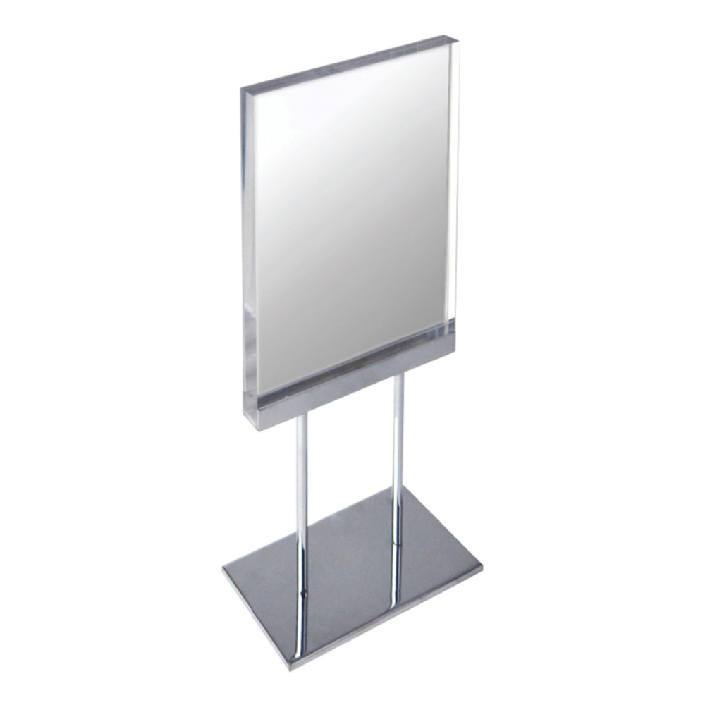 AZAR DISPLAYS 104563  Elite Series Acrylic Vertical Block Countertop Sign Holder, 11inH x 8-1/2inW, Clear
