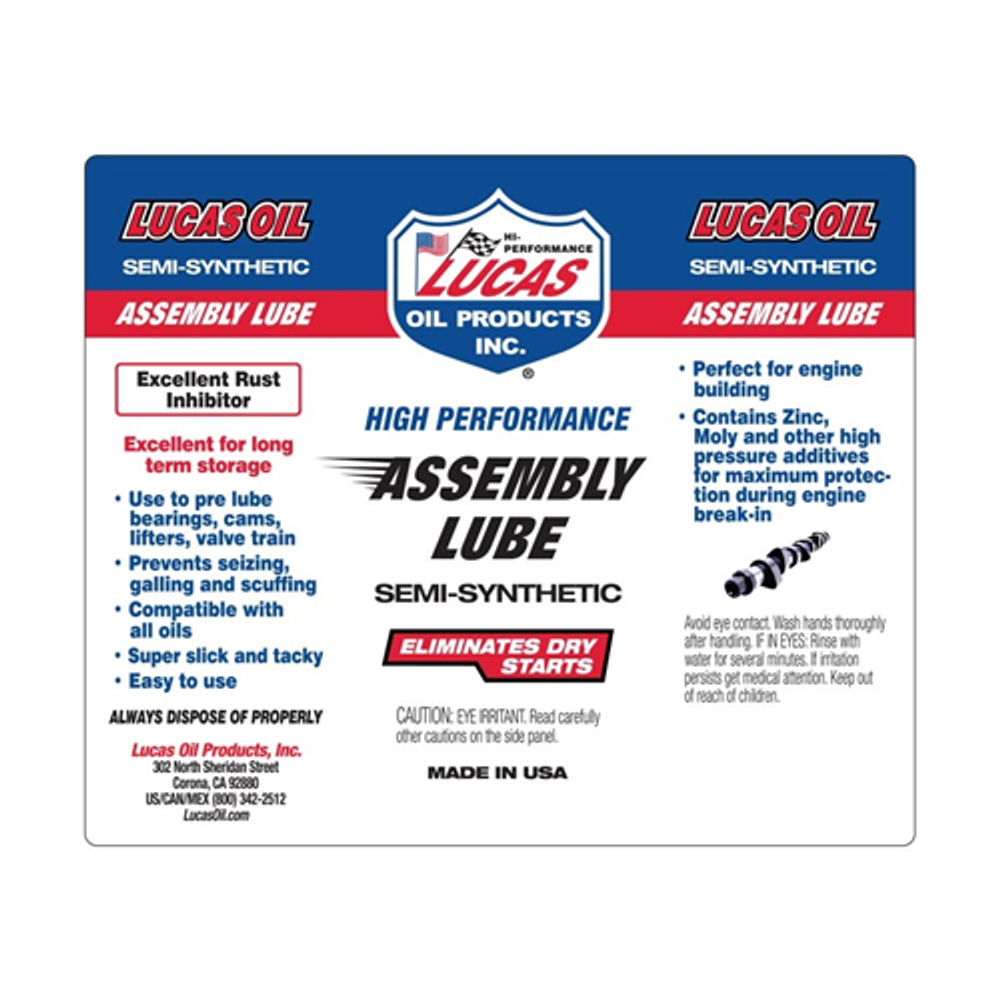 Lucas Oil 10559 Semi-Synthetic High Performance Assembly Lube