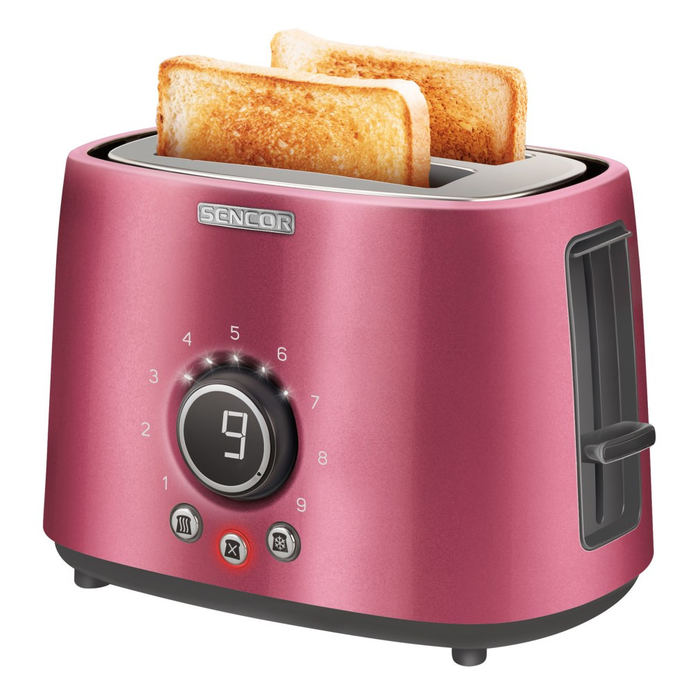 SENCOR STS6054RD  STS6053VT 2-Slot Toaster With Rack, Red