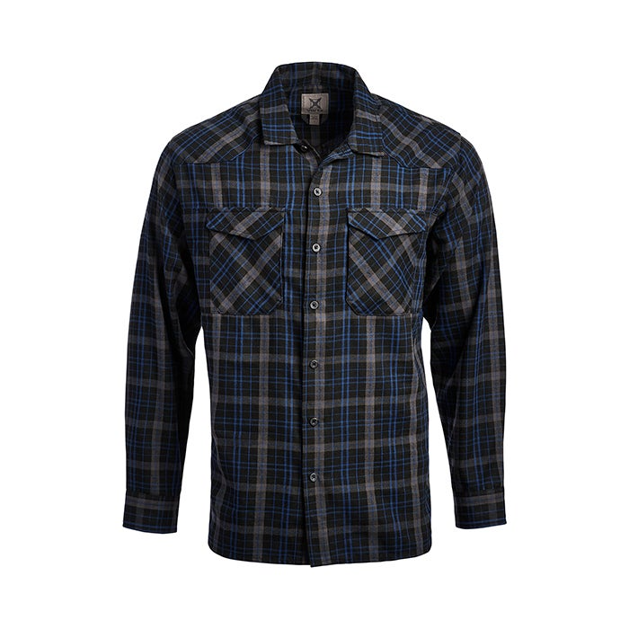 Vertx VTX1501RVSP2XL Canyon Valley Flannel Shirt - River Shade Plaid