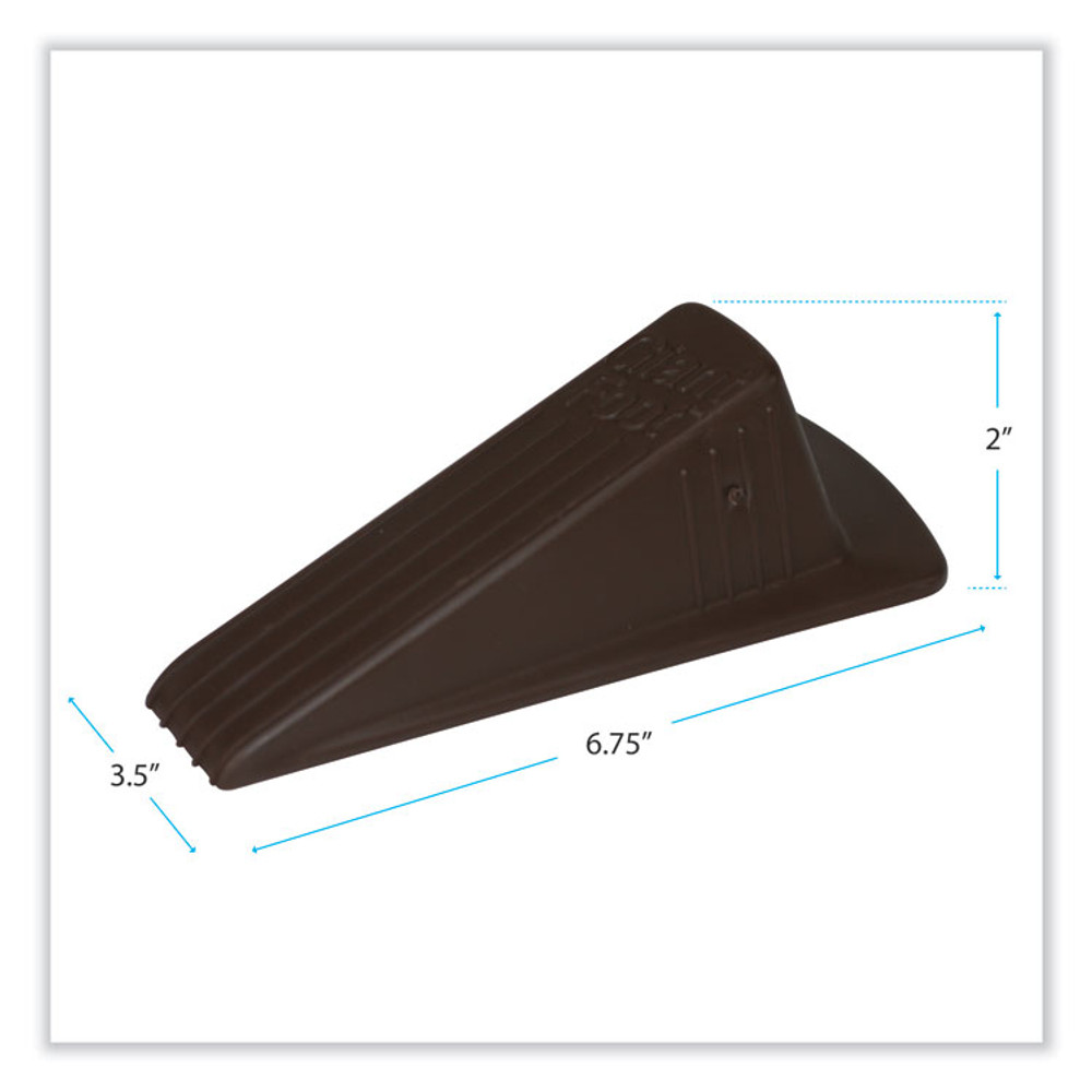 MASTER CASTER COMPANY 00969 Giant Foot Doorstop, No-Slip Rubber Wedge, 3.5w x 6.75d x 2h, Brown, 2/Pack