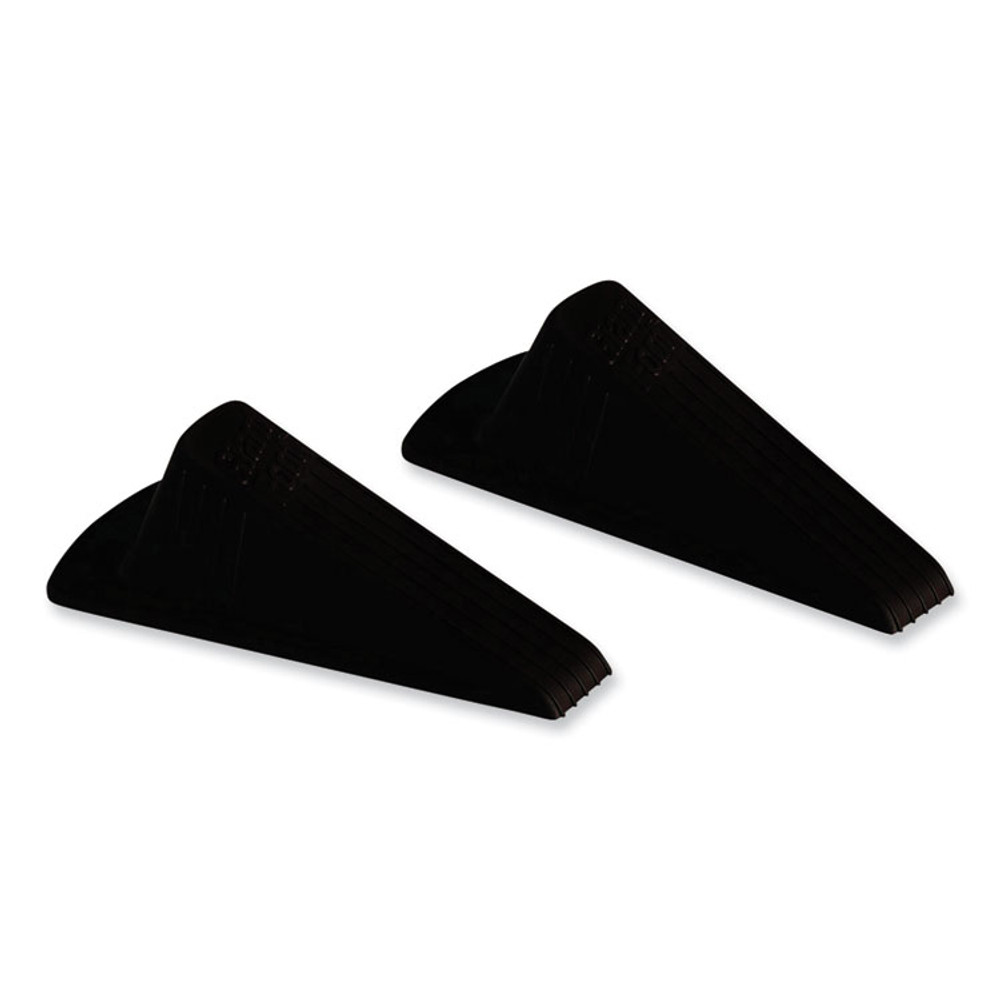 MASTER CASTER COMPANY 00969 Giant Foot Doorstop, No-Slip Rubber Wedge, 3.5w x 6.75d x 2h, Brown, 2/Pack