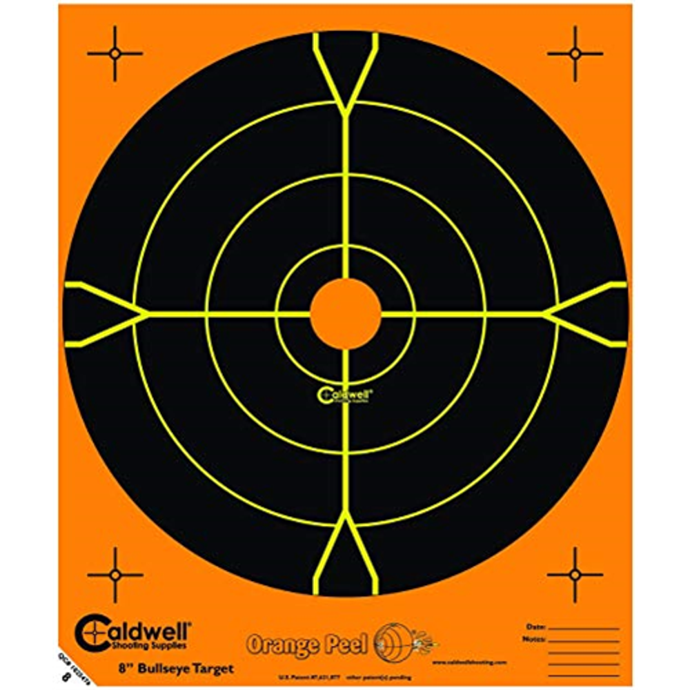 Caldwell 425824 Orange Peel 4 in bulls-eye: 25 sheets