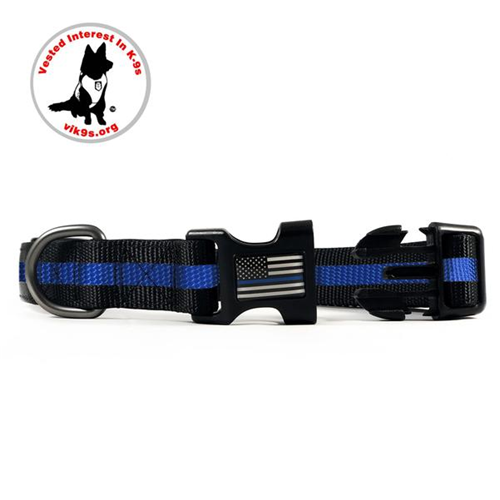 Thin Blue Line TBL-BB-CR-MEDIUM Thin Blue Line Dog Collar
