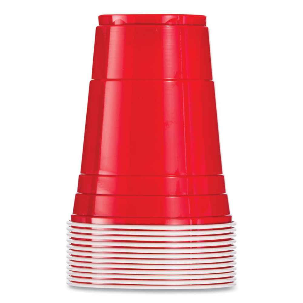 DART Y16120001 SOLO Party Plastic Cold Drink Cups, 16 oz, Red, 288/Carton