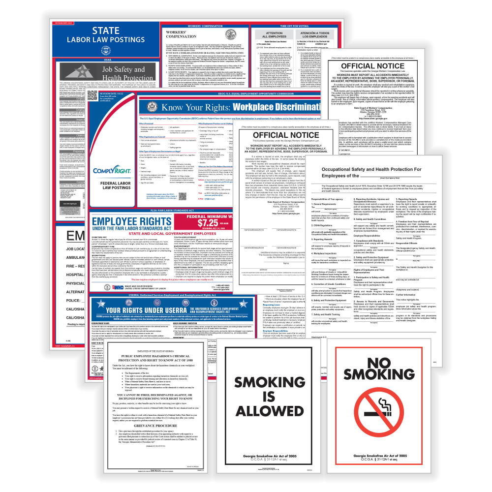 TAX FORMS PRINTING, INC. U1200CPSECMT ComplyRight Public Sector Federal And State Labor Law 1-Year Poster Service, English, Montana