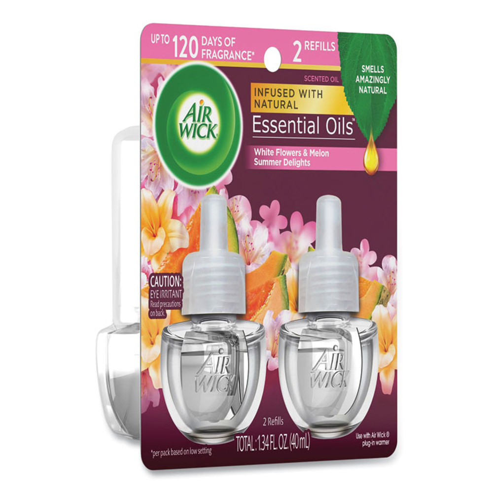 RECKITT BENCKISER Air Wick® 91112 Scented Oil Refills, Summer Delights, 0.67 oz, 2/Pack, 6 Packs/Carton