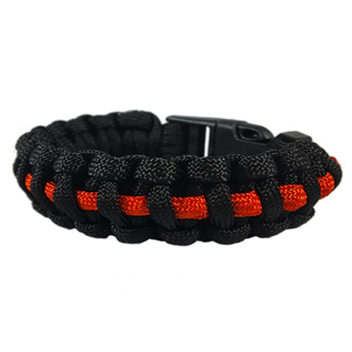 Thin Blue Line TRL-PARA-8 Paracord Survival Bracelet, Thin Red Line