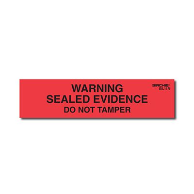Sirchie EIL11R WARNING/SEALED EVIDENCE Labels 1'' x 4'' (Roll of 250)