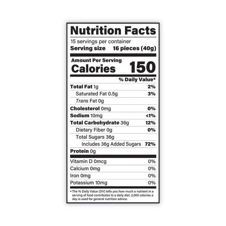 ROYAL WHOLESALE CANDY Albert's® 20901227 Assorted Fruit Chews, 1.5 lb Bag, Approx. 240 Pieces