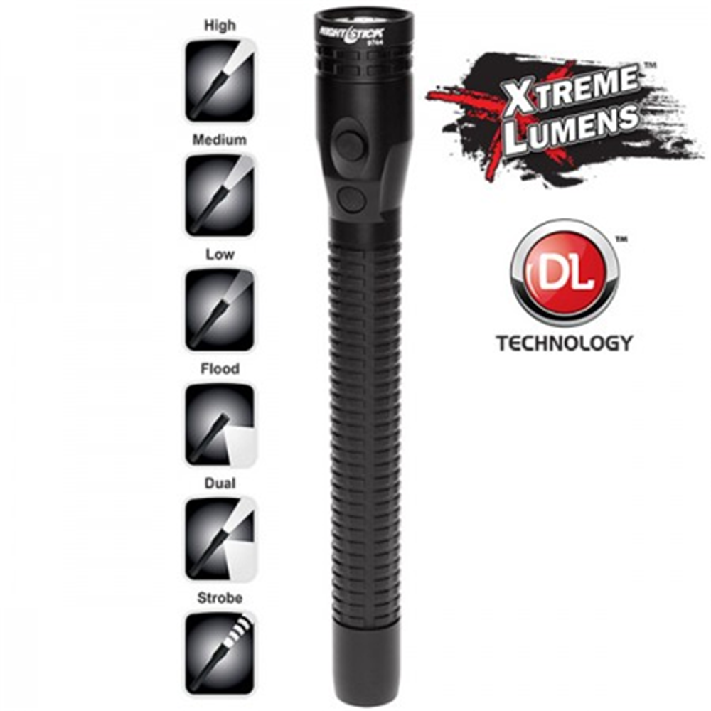 Nightstick NSR-9744XL Metal Full-Size Dual-Light Rechargeable Flashlight