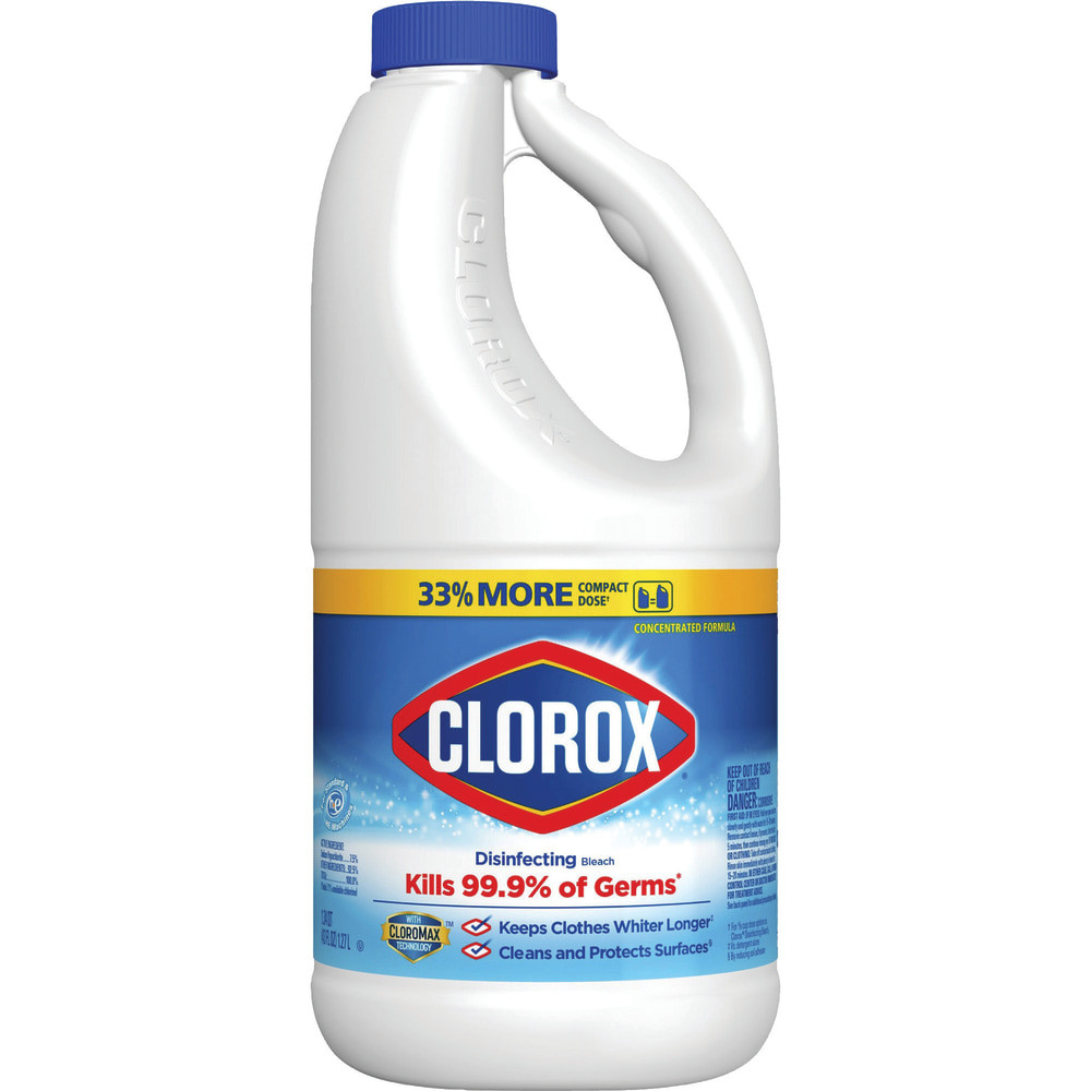 THE CLOROX COMPANY 32260 Clorox Disinfecting Concentrate Liquid Bleach, 42 Fl Oz, Clear