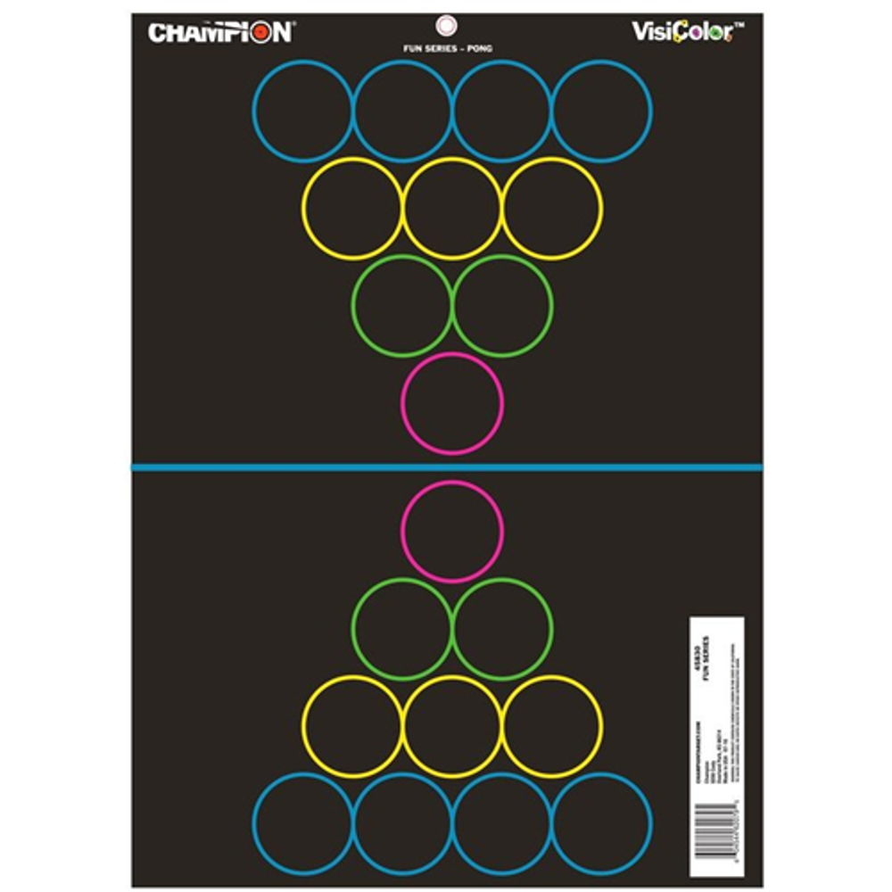 Champion Targets 45830 Champion Targets 45830 Visicolor Fun & Games Target (12 Pack)