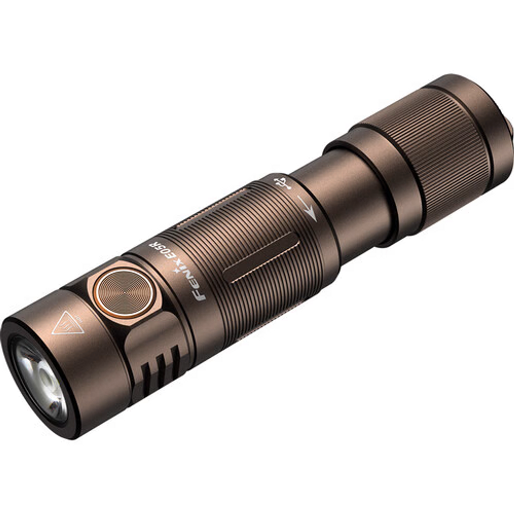 Fenix E05RG2BR E05R Keychain Flashlight w/ Battery - Brown