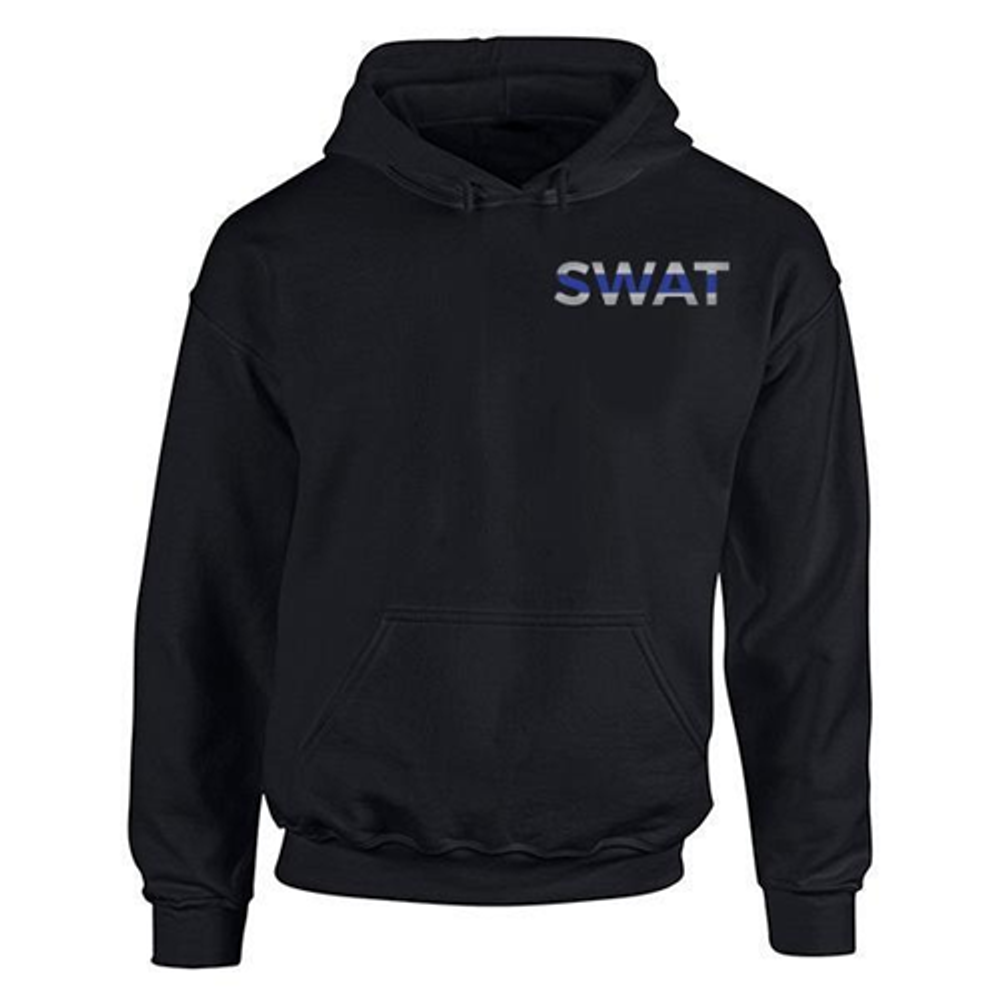 Thin Blue Line MEN-H-SWAT-BLACK-XXL Men's Hoodie - SWAT Thin Blue Line