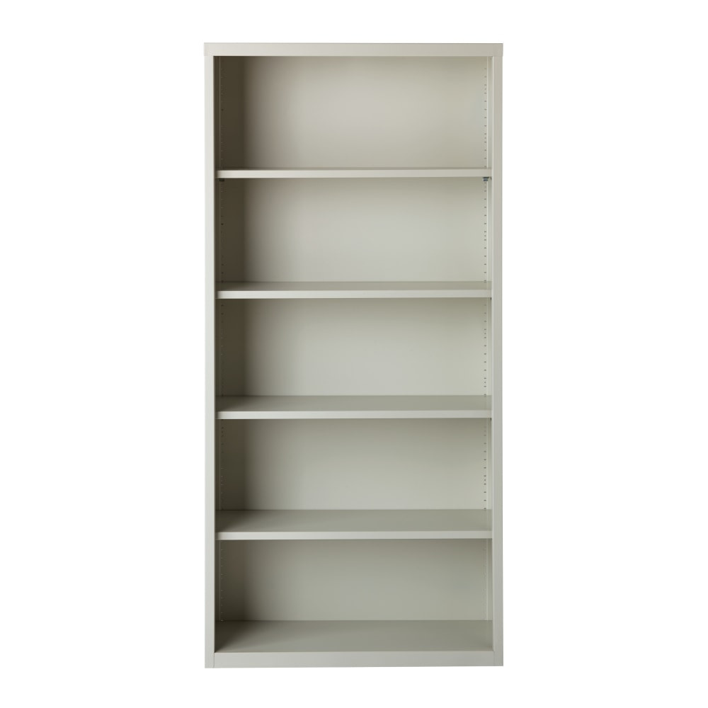 HIRSH INDUSTRIES LLC 21997 Hirsh 72inH 5-Shelf Metal Bookcase, Light Gray