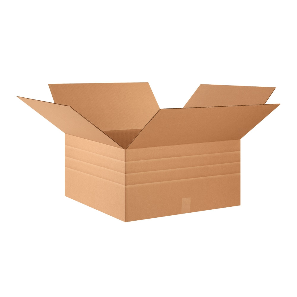 B O X MANAGEMENT, INC. Partners Brand MD242412  Multi-Depth Corrugated Boxes, 12in x 24in x 24in, Kraft, Pack Of 10