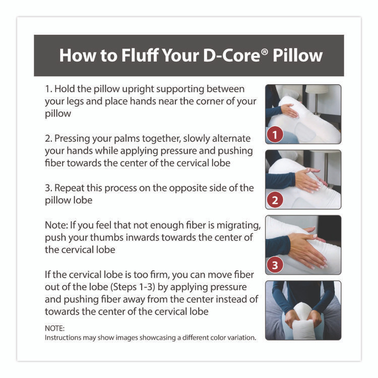 CORE PRODUCTS INTERNATIONAL, INC FIB241 D-Core Cervical Pillow, Mid-Size, 23 x 5 x 15, White