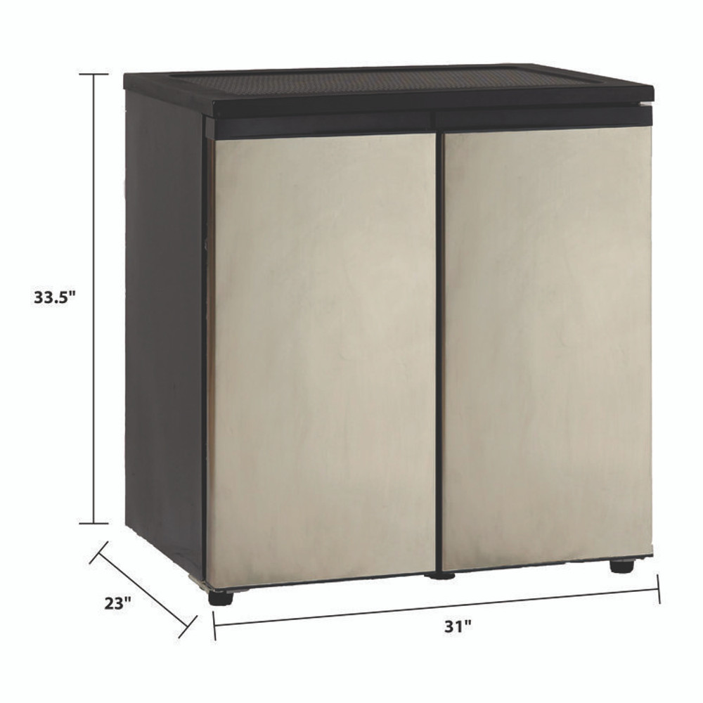 AVANTI RMS551SS 5.5 Cu.Ft. Side by Side Refrigerator/Freezer, Black/Platinum