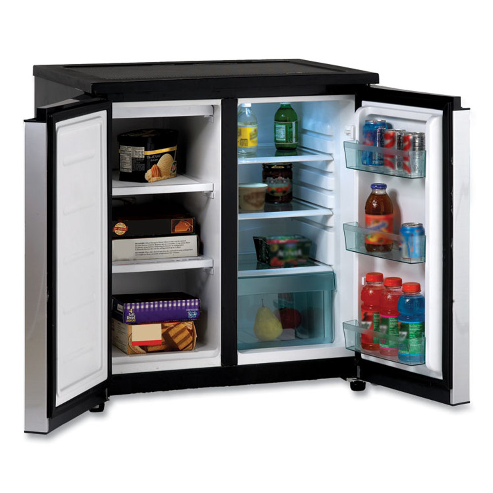 AVANTI RMS551SS 5.5 CF Side by Side Refrigerator/Freezer, Black/Stainless Steel
