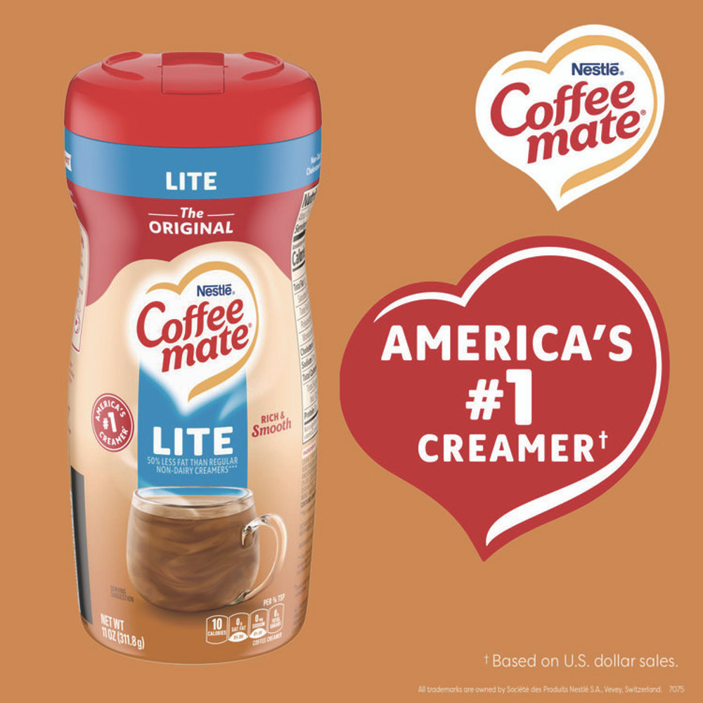NESTLE Coffee mate® 74185 Original Lite Powdered Creamer, 11 oz Canister