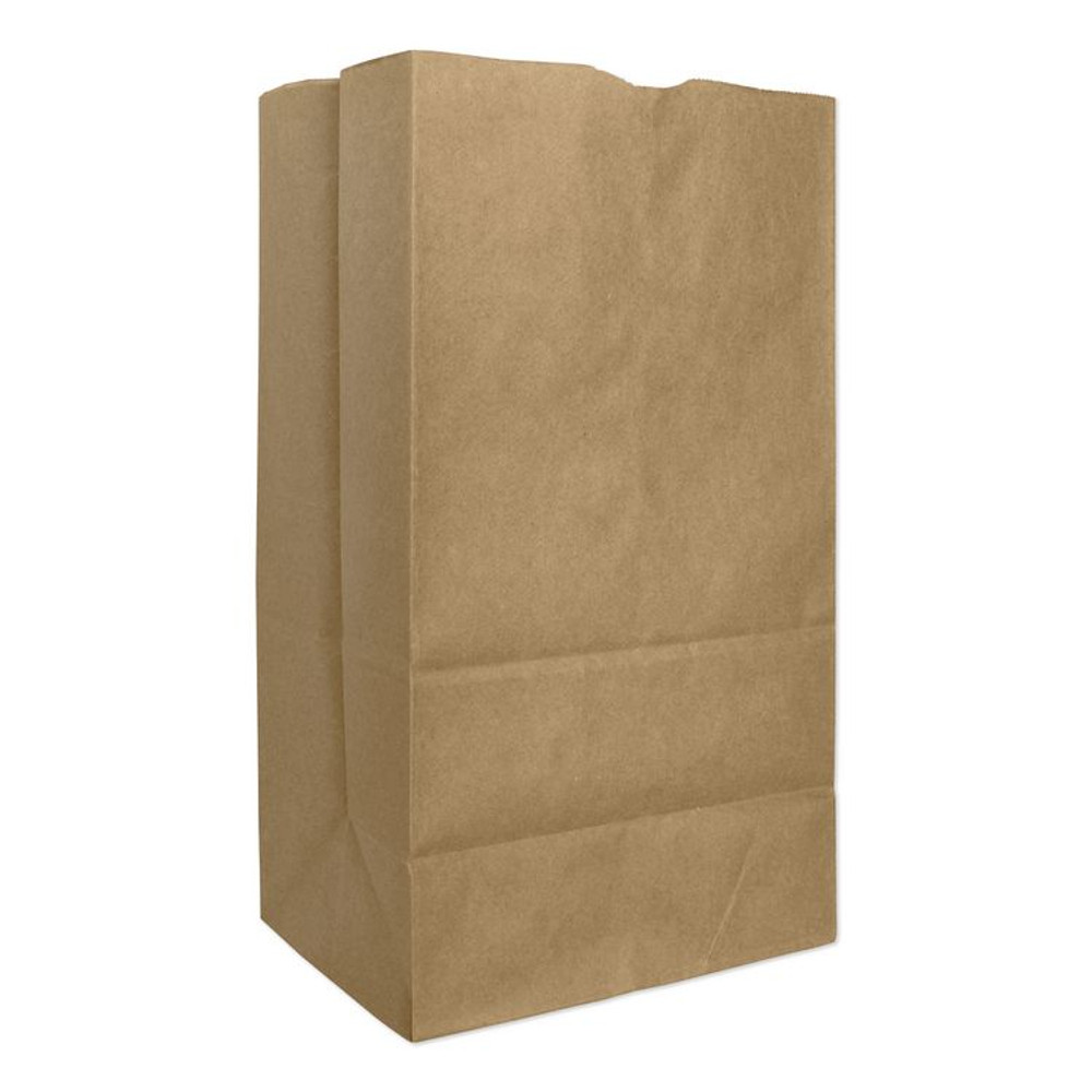 ROSS & WALLACE PAPER PRODUCTS, INC. GX2560S Grocery Paper Bags, 25# Squat Size, Extra-Heavy-Duty, 60# Basis Weight, 8.25" x 5.25" x 16.13", Kraft, 500/Bundle