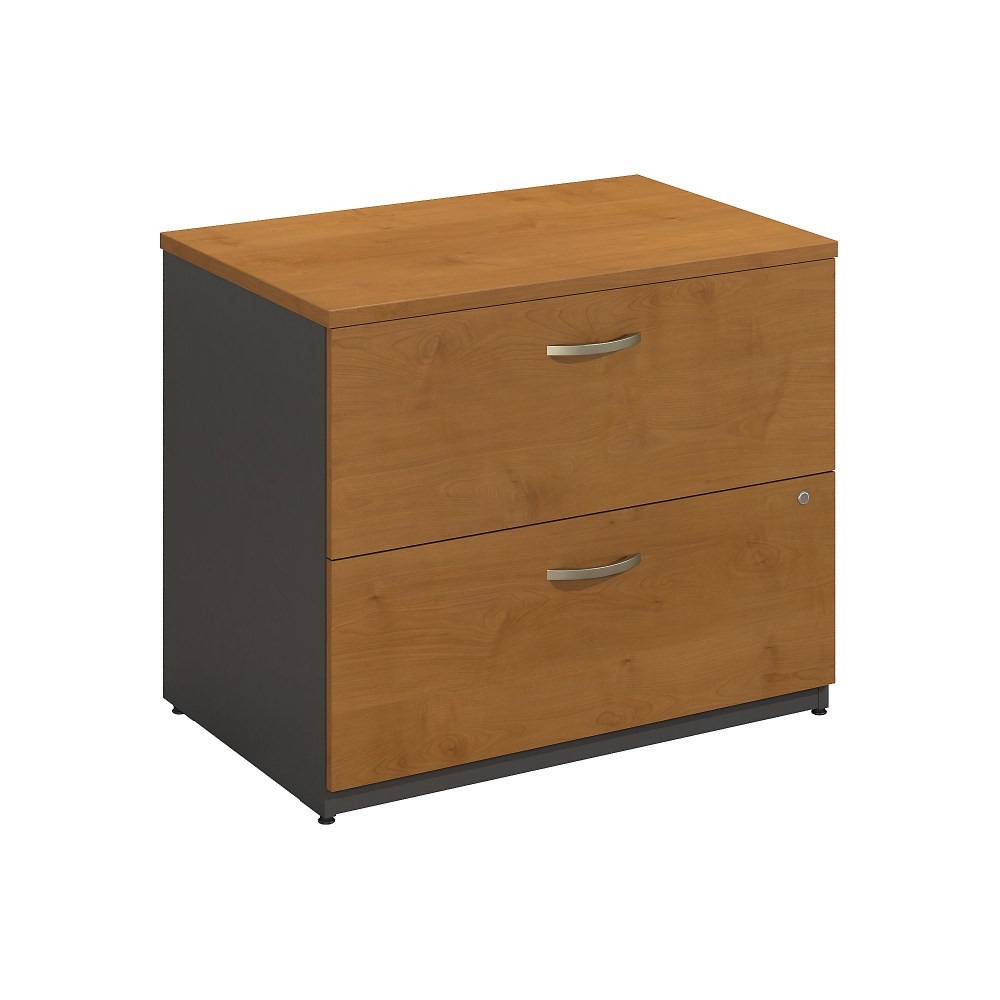 BUSH INDUSTRIES INC. WC72454ASUIR Bush Business Furniture Components 35-2/3inW x 23-3/10inD Lateral 2-Drawer File Cabinet, Natural Cherry/Graphite Gray, Standard Delivery