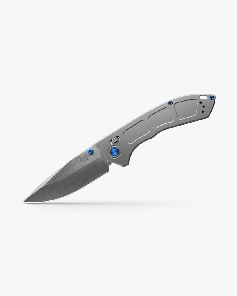 Benchmade 748 NARROWS , GRAY TITANIUM , DROP-POINT KNIFE