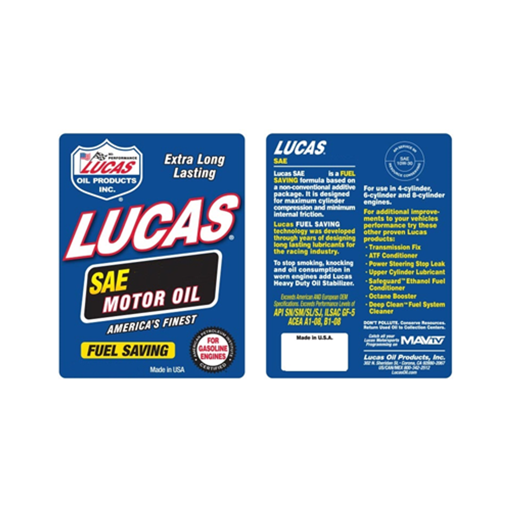 Lucas Oil 10338 SAE Petroleum High Mileage Motor Oil
