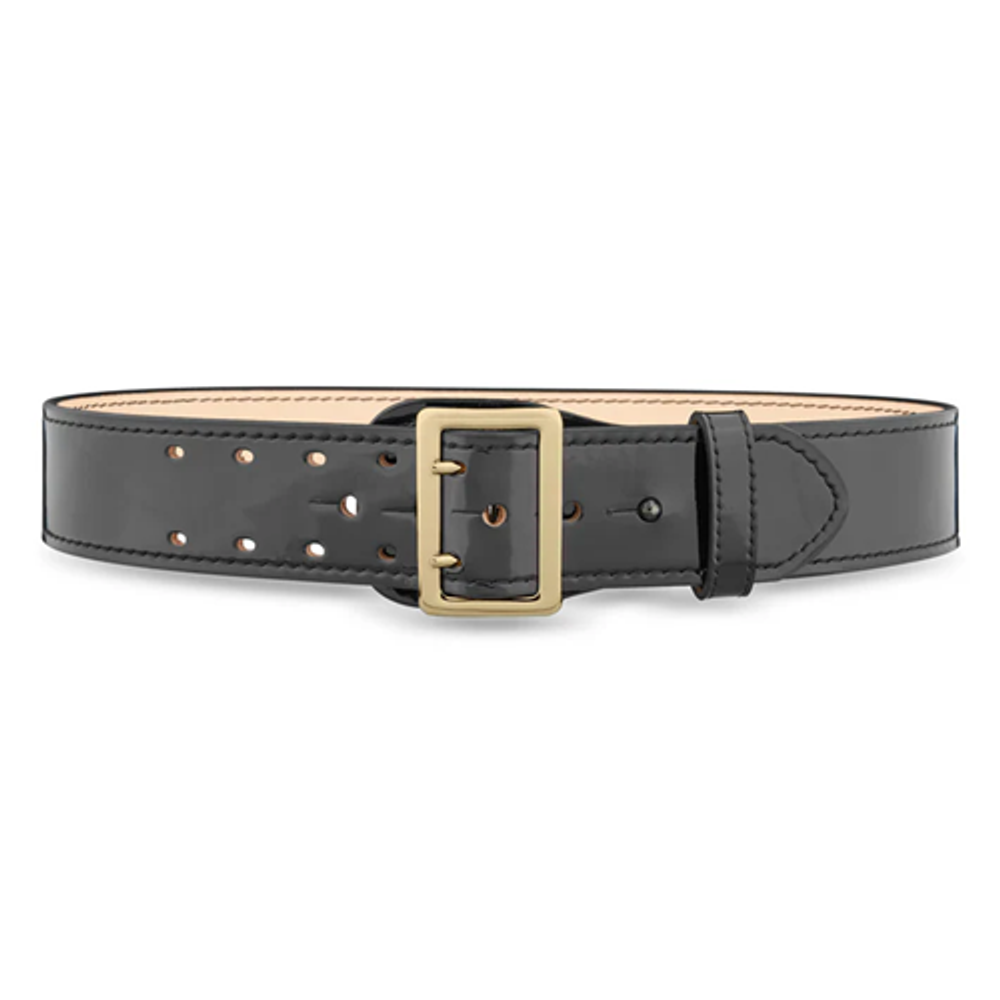 Dutyman 1031-38-9002 2-1/4"" High-Gloss Leather Sam Browne 2-Row Stitch Duty Belt with Gold Buckle